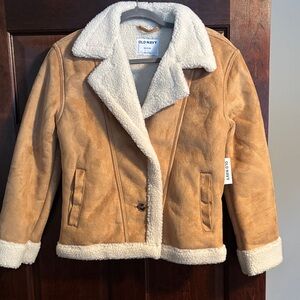 Old Navy Kids Brown Sherpa-Lined Coat